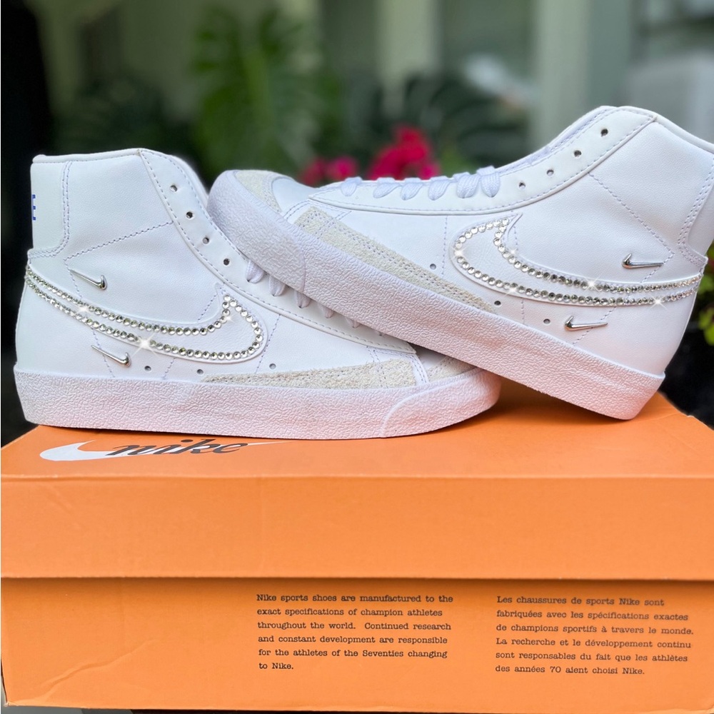 CUSTOM Blinged Out Nike Women’s Blazers 👟💎 LIMITED EDITION !!